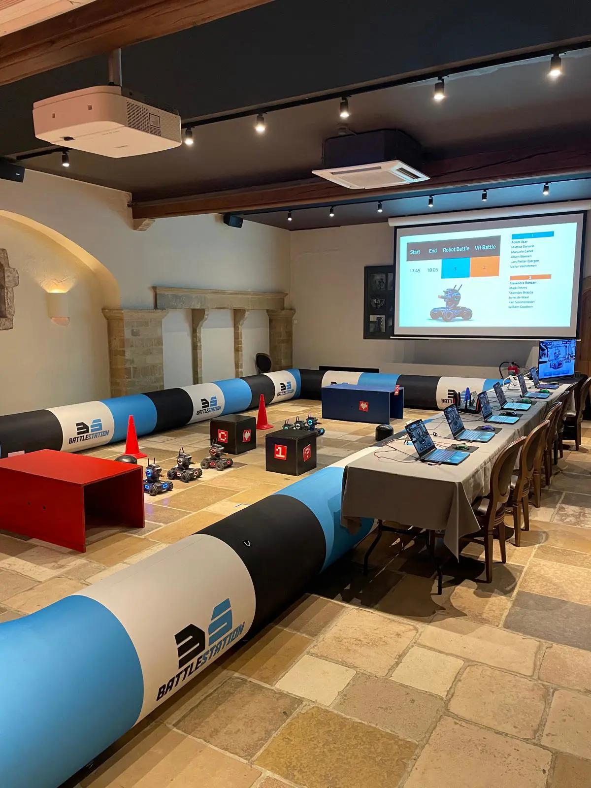 Robo arena op locatie opbouw